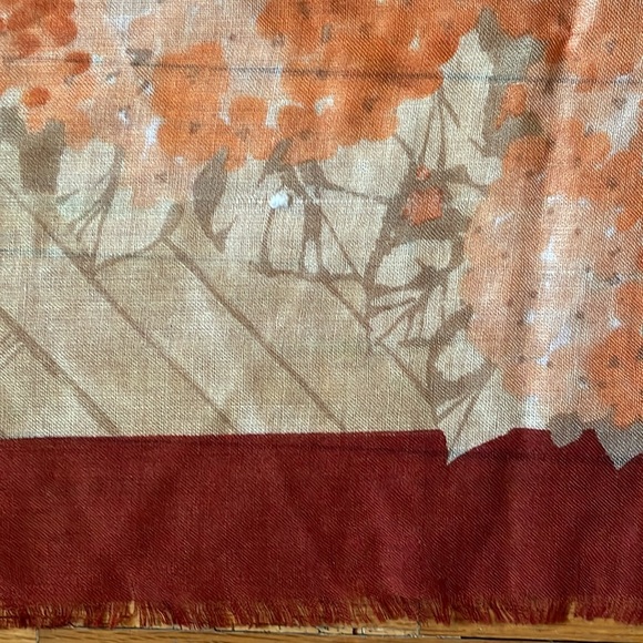 Jean Patou Paris Scarf Vintage Fall Colors Scarf - Picture 6 of 6